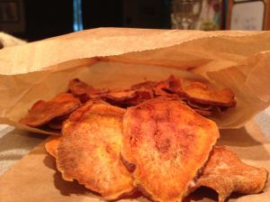Sweet Potato Crisps Chips Healthy Snack