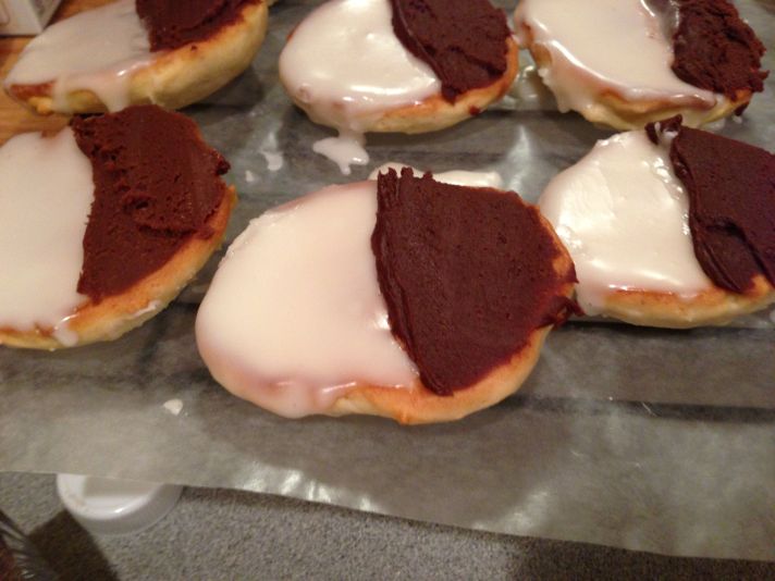 Black and white cookies, chocolate and vanilla cookies, baking for harmony, martin luther king day